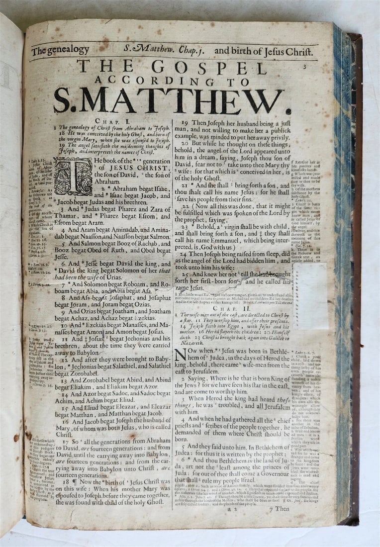 1683 BIBLE in ENGLISH ILLUSTRATED w/ MAPS KING JAMES FOLIO antique - 8