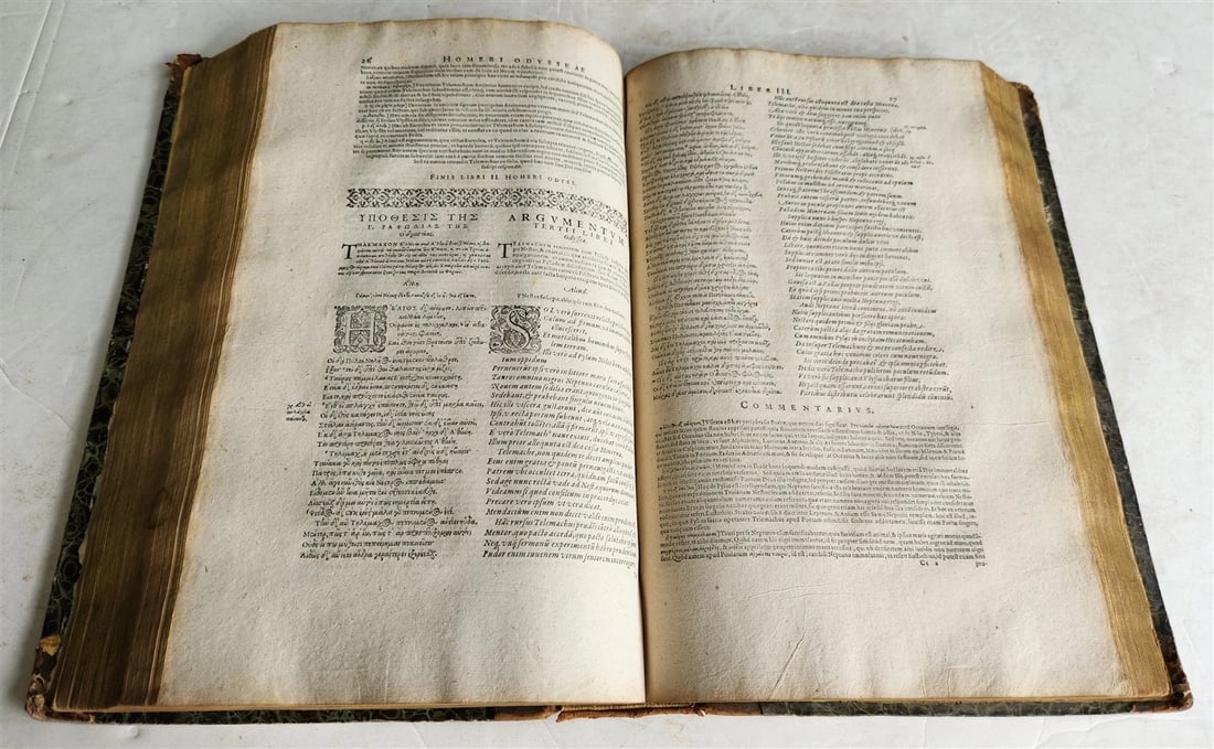 1606 HOMER ILLIAD & ODYSSEY antique in LATIN & GREEK early 17th CENTURY FOLIO - 9