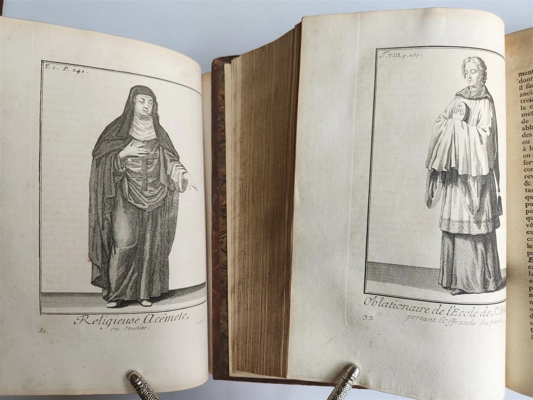 1792 RELIGIOUS & MILITARY ORDERS HISTORY 8 VOLS antique ILLUSTRATED 810 PLATES - 13