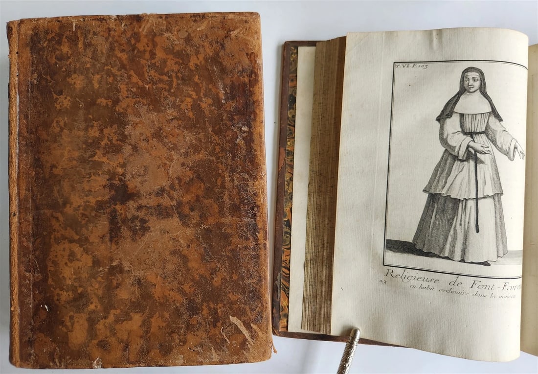 1792 RELIGIOUS & MILITARY ORDERS HISTORY 8 VOLS antique ILLUSTRATED 810 PLATES - 14