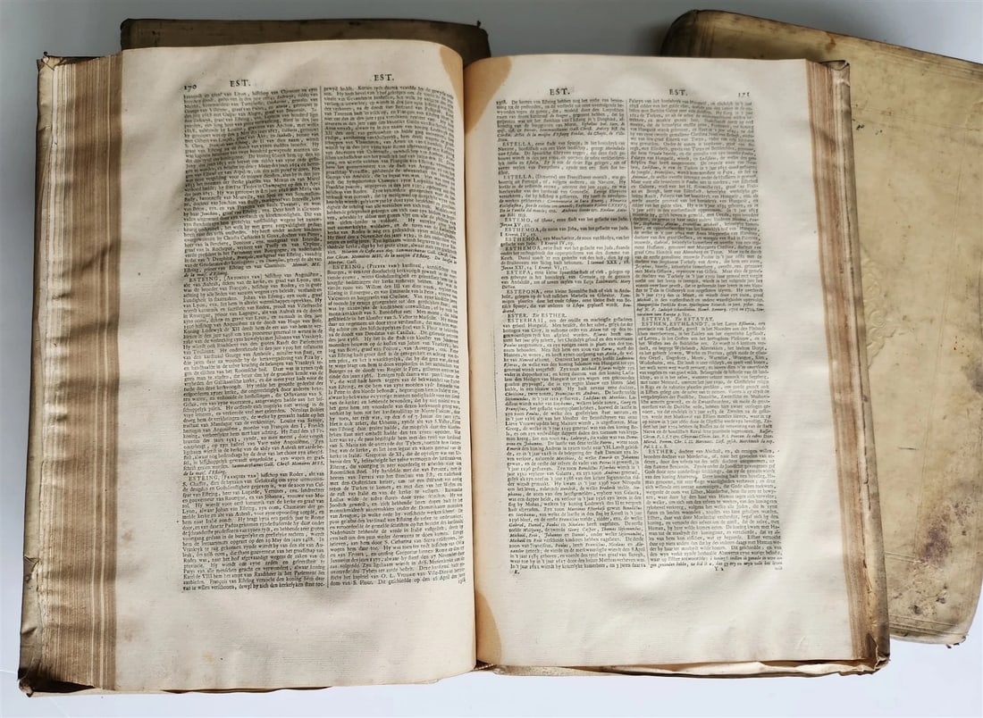 1733 HISTORICAL GEOGRAPHICAL GENEALOGICAL DICTIONARY 7 VOLS antique VELLUM FOLIO - 5