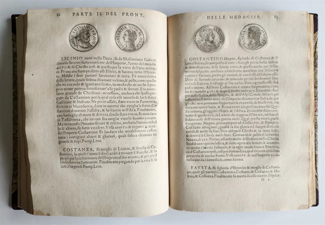 1553 NUMISMATIC ILLUSTRATED w/800 ENGRAVINGS of MEDALS antique Guillaume Rouille - 10