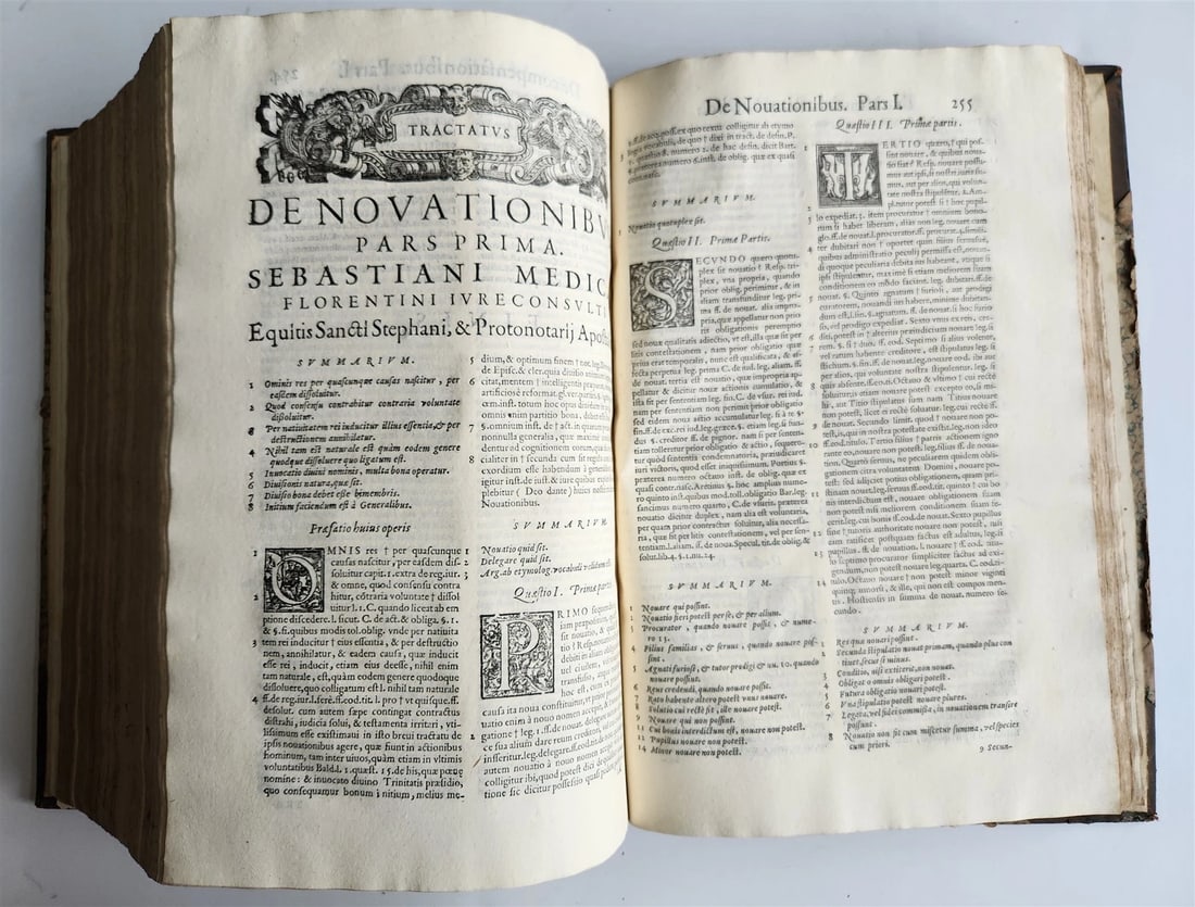 1586 CIVIL & CANON LAW BOOK antique S. MEDICI Tractatus 16th CENTURY FOLIO - 10