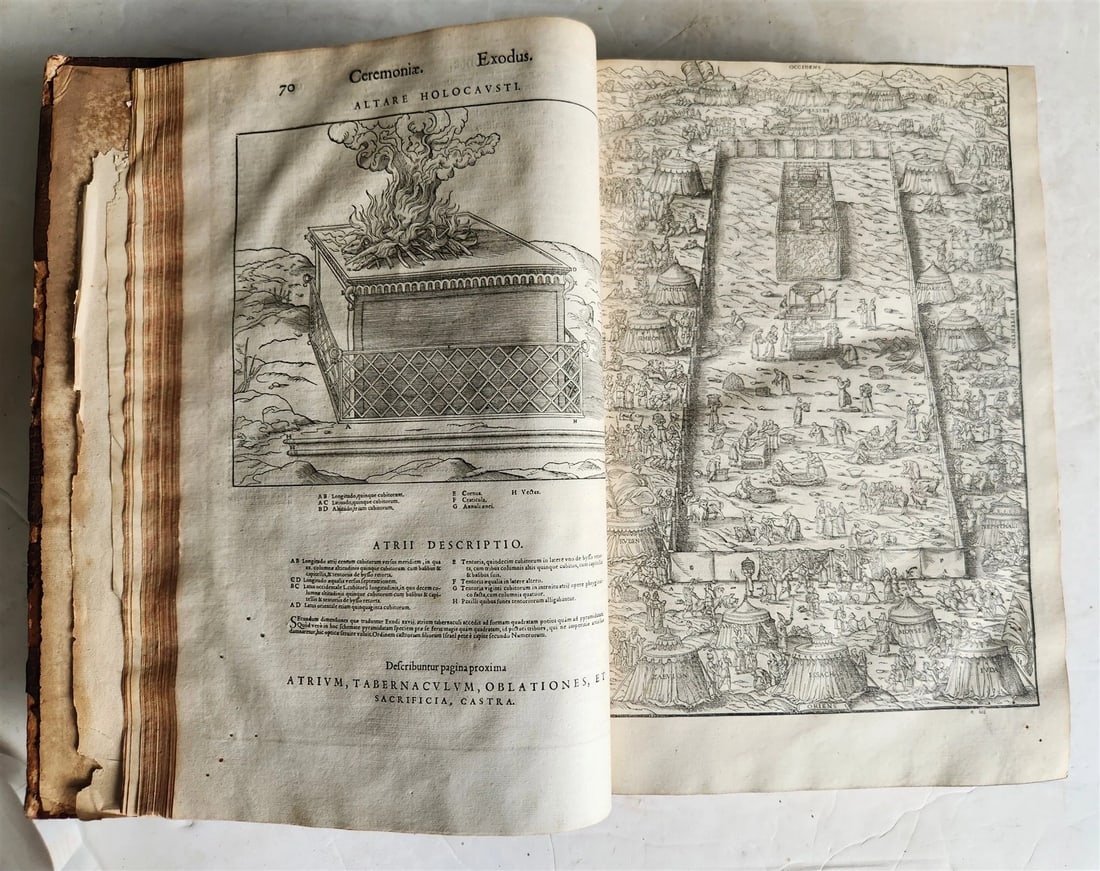 1565 BIBLE ILLUSTRATED MASSIVE FOLIO BIBLIA SACRA antique in LATIN 16th CENTURY - 3