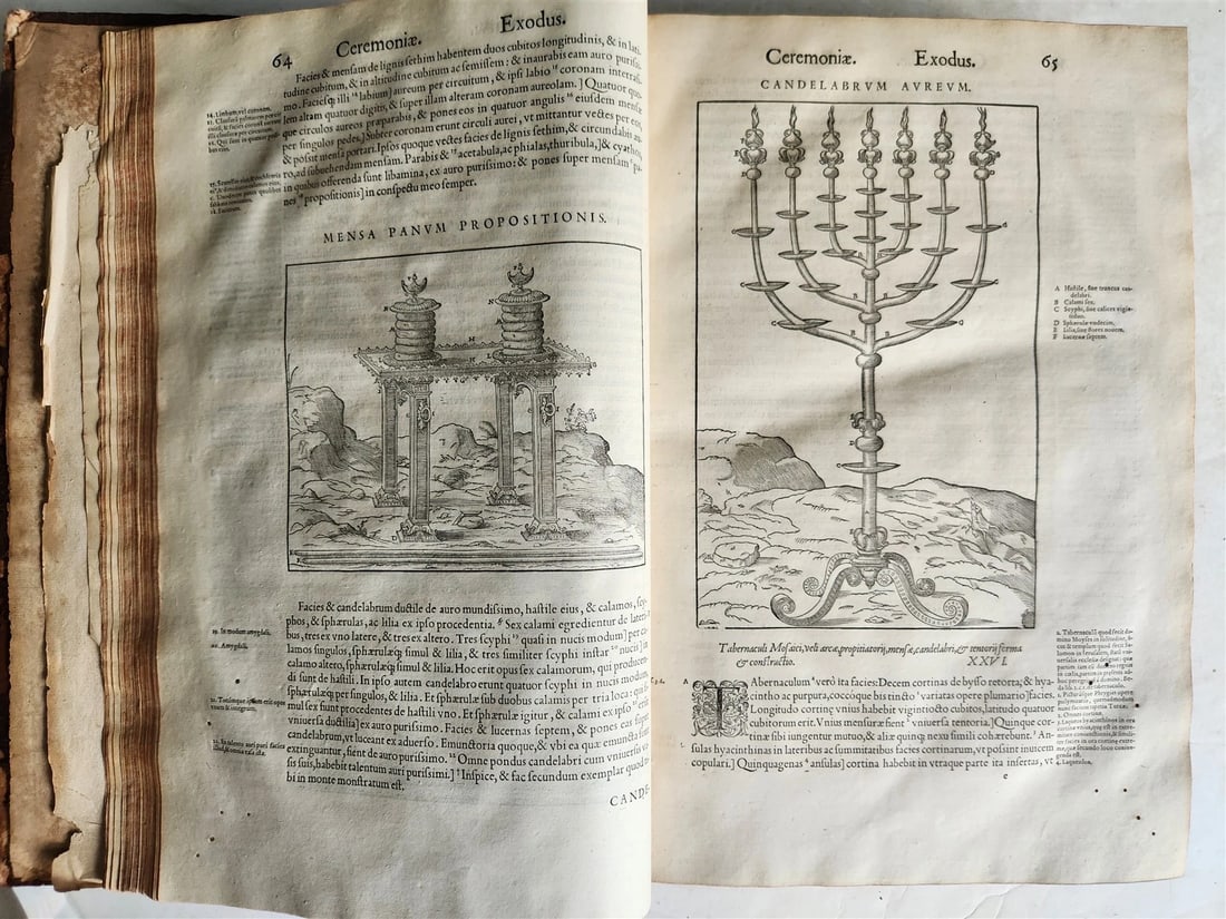 1565 BIBLE ILLUSTRATED MASSIVE FOLIO BIBLIA SACRA antique in LATIN 16th CENTURY - 5