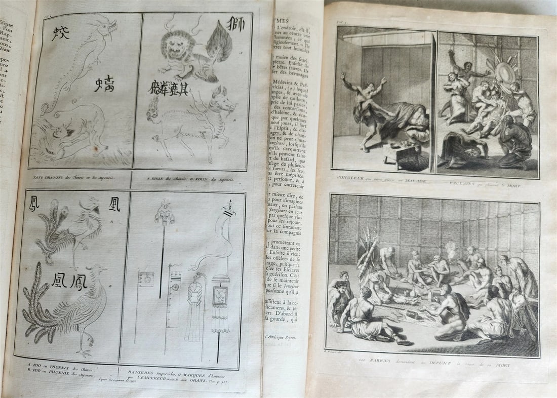 1741 HISTOIRE des CEREMONIES et COUTUMES de PEUPLES DU MONDE 7 vols antique - 7