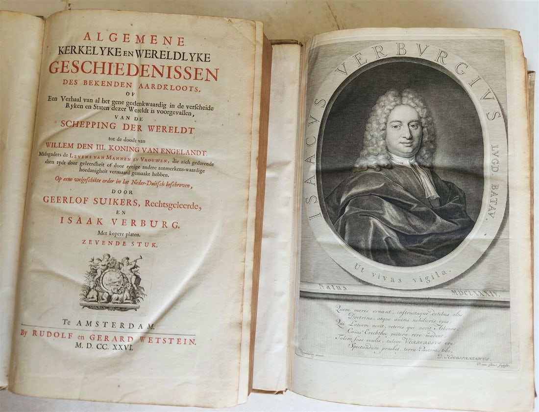 1721-1728 HISTORY OF THE WORLD ILLUSTRATED 5 FOLIO VOLUMES w/MAPS antique VELLUM - 12