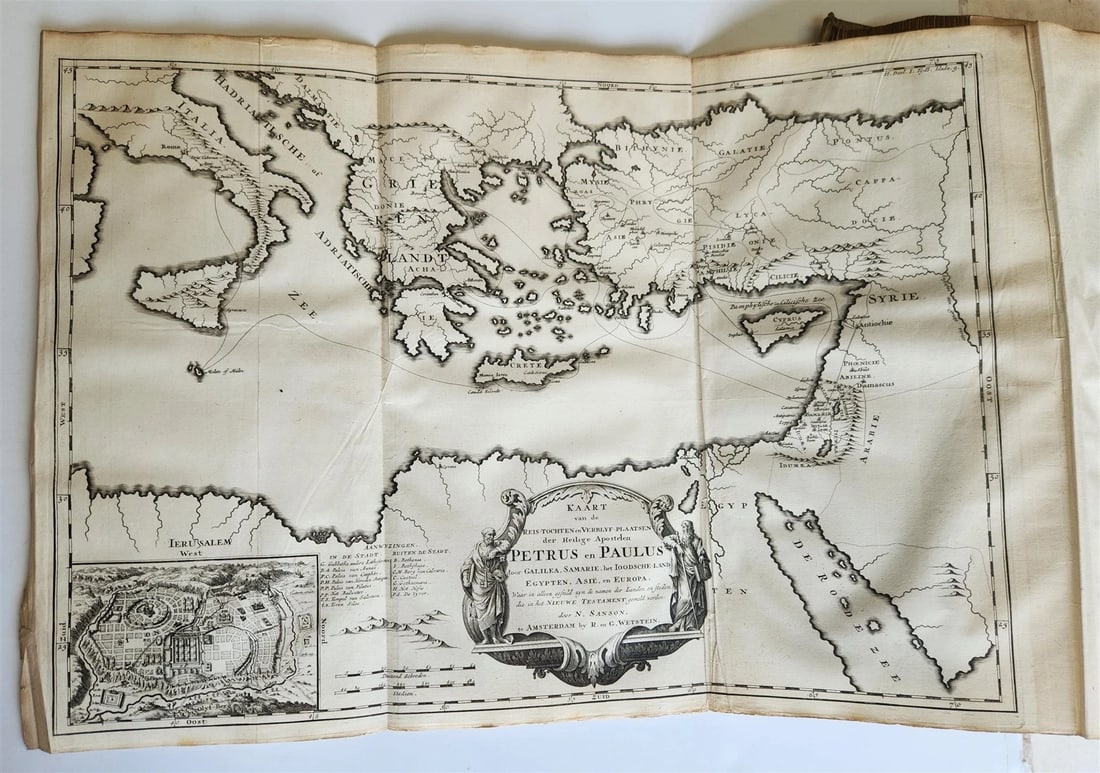 1721-1728 HISTORY OF THE WORLD ILLUSTRATED 5 FOLIO VOLUMES w/MAPS antique VELLUM - 3