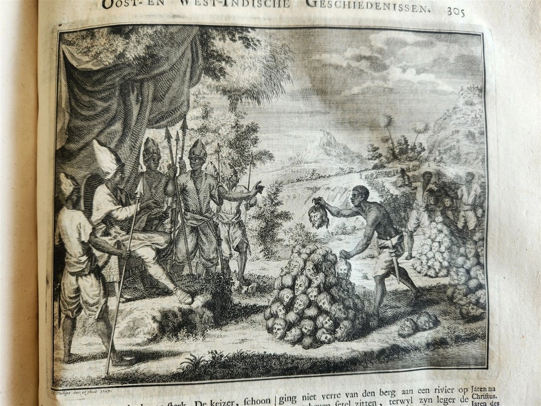 1721-1728 HISTORY OF THE WORLD ILLUSTRATED 5 FOLIO VOLUMES w/MAPS antique VELLUM - 6