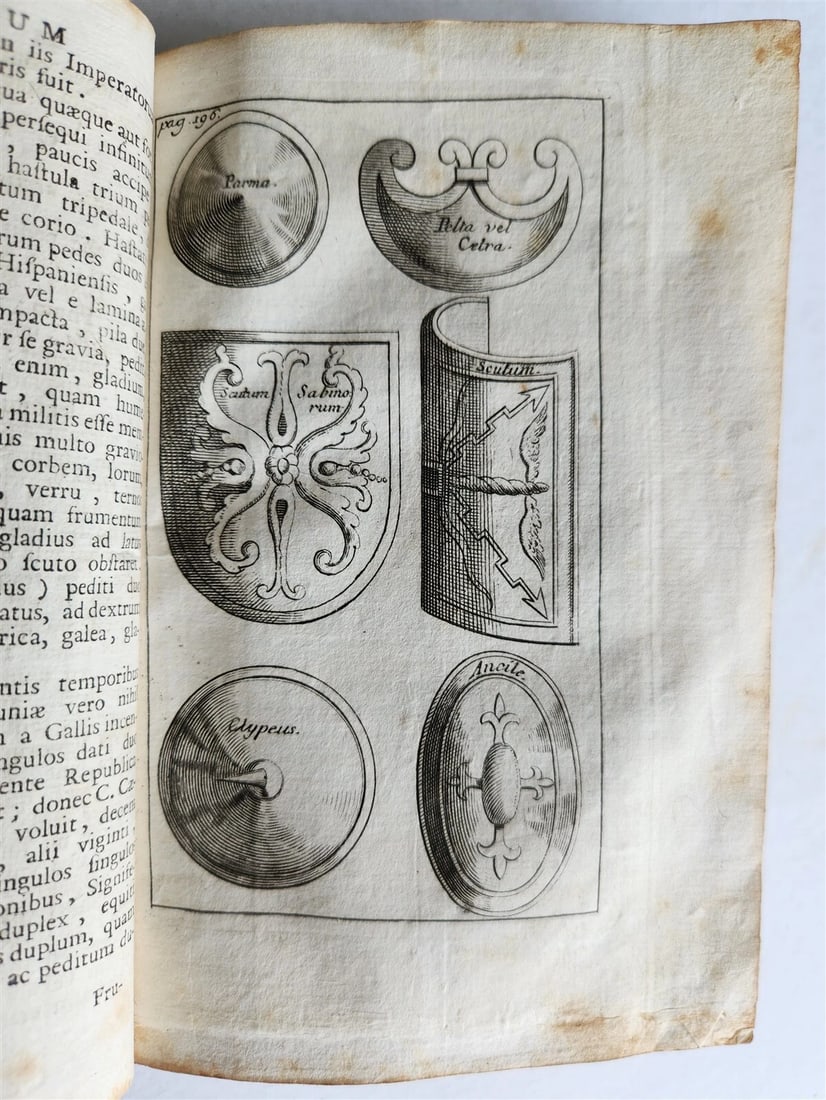 1759 ROMANA REPUBLICA Militari & Civili ROMANORUM antique VELLUM ILLUSTRATED - 6