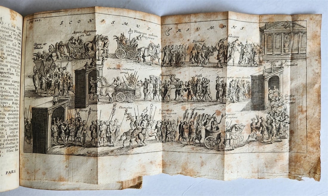 1759 ROMANA REPUBLICA Militari & Civili ROMANORUM antique VELLUM ILLUSTRATED - 7