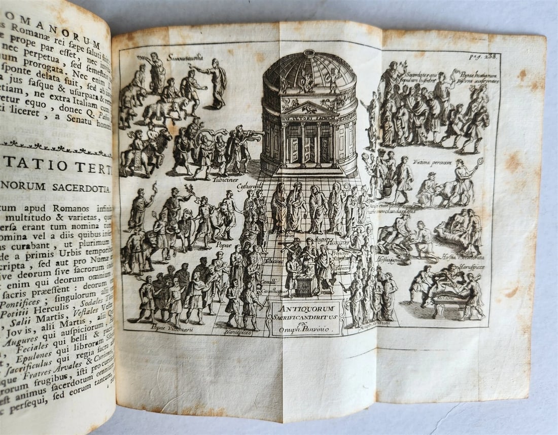 1759 ROMANA REPUBLICA Militari & Civili ROMANORUM antique VELLUM ILLUSTRATED - 8