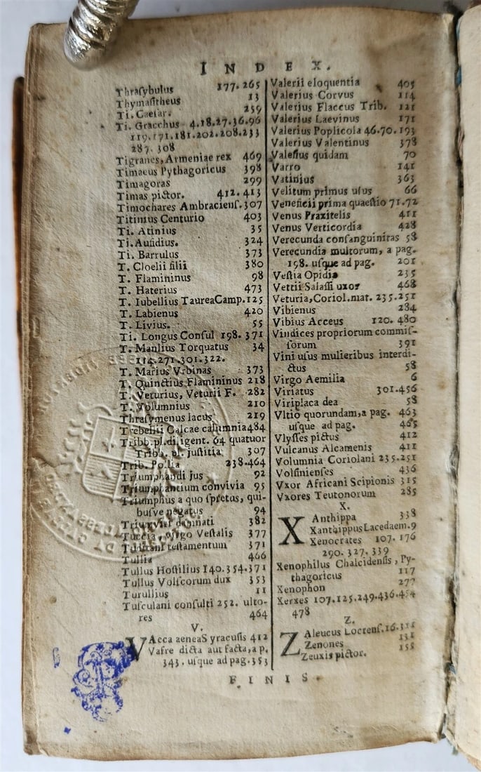 1690 VALERII MAXIMI Dictorum Factorumque Memorabilium antique VELLUM BINDING - 4