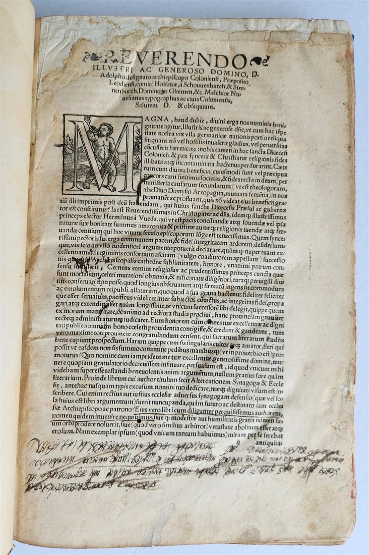 1537 ALTERCATIO SYNAGOGAE et ECCLESIA antique 16th CENTURY in LATIN Judaica - 2