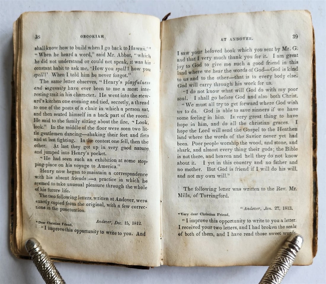 1830s HAWAII Memoirs of Henry Obookiah Native of Sandwich Islands AMERICANA - 4