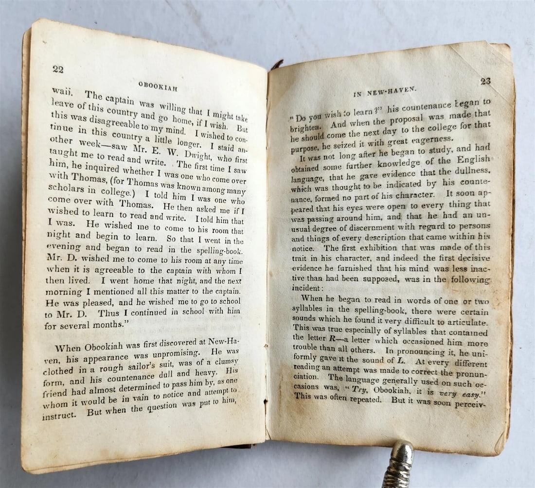 1830s HAWAII Memoirs of Henry Obookiah Native of Sandwich Islands AMERICANA - 5