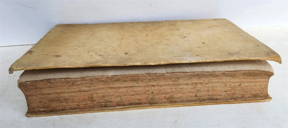 1743 BIBLE COMMENTARY Joannis Stephani Menochius LATIN VELLUM FOLIO antique v.2 - 3