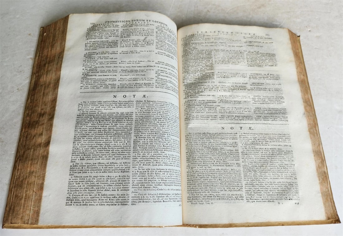 1743 BIBLE COMMENTARY Joannis Stephani Menochius LATIN VELLUM FOLIO antique v.2 - 7