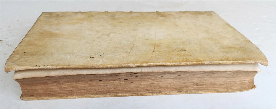 1637 LAW BOOK by IOANNIS ANTONII BELLONI VELLUM FOLIO w/MANUSCRIPT TITLE antique - 3