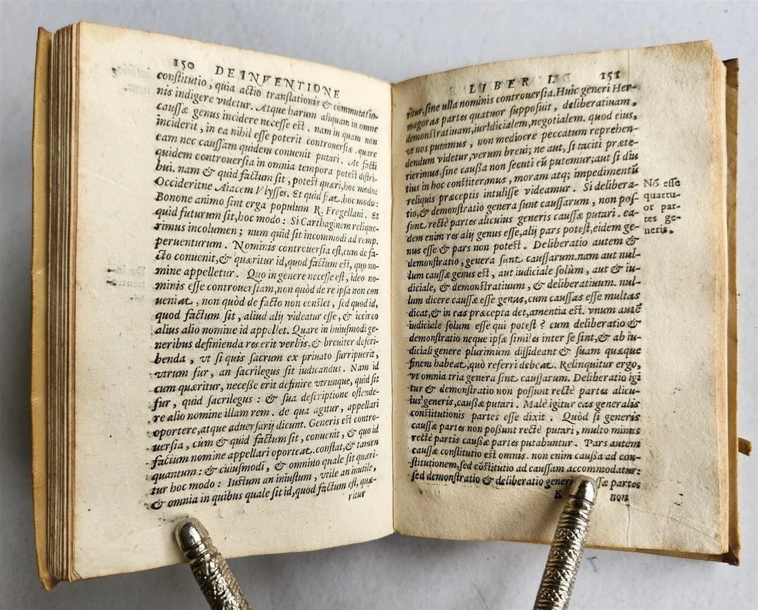 1587 CICERO Rhetoricorum ad Herennium antique VELLUM BOUND - 6