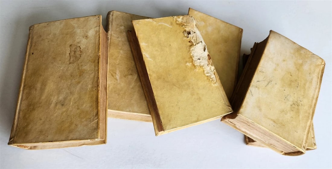 1741 UNIVERSAL HISTORY 7 VOLUMES antique ILLUSTRATED w/ MAPS in ITALIAN vellum - 10