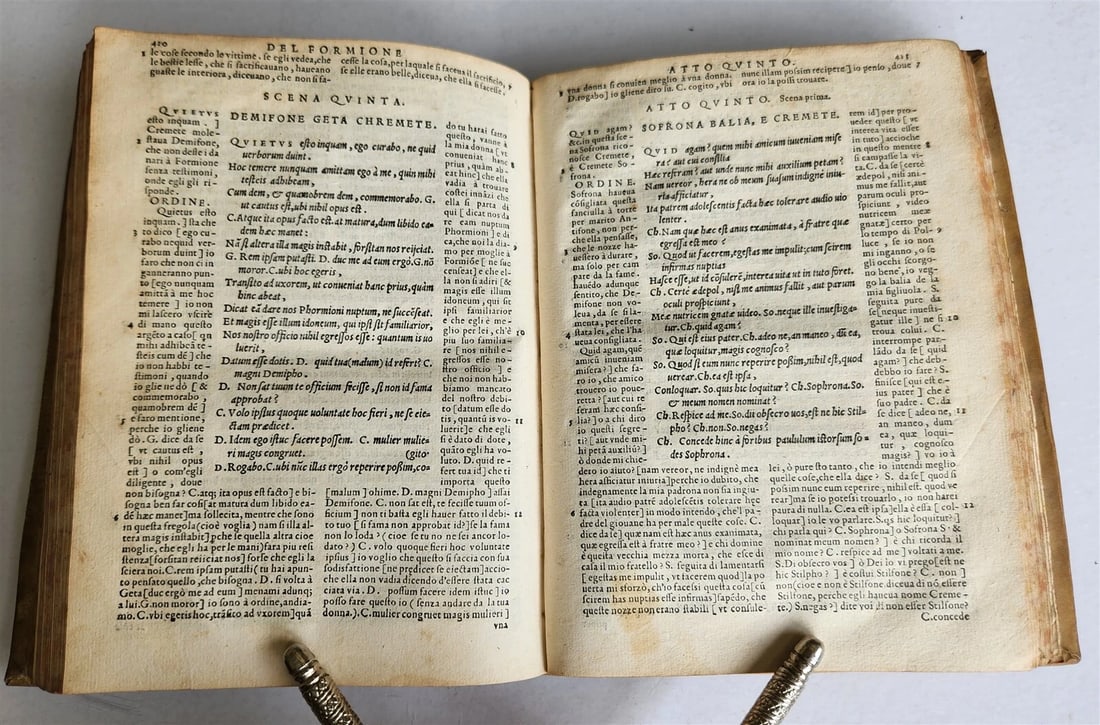 1558 TERENCE in ITALIAN antique 16th CENTURY vellum - 5