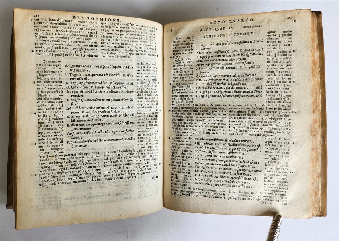 1558 TERENCE in ITALIAN antique 16th CENTURY vellum - 6