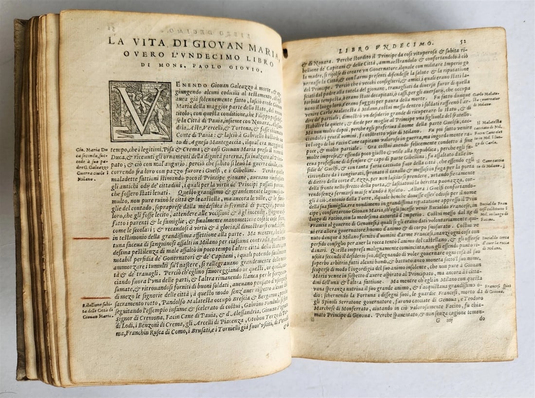 1561 Paolo GIOVIO LIVES of NINETEEN ILLISTRIOUS MEN antique 16th CENTURY - 7