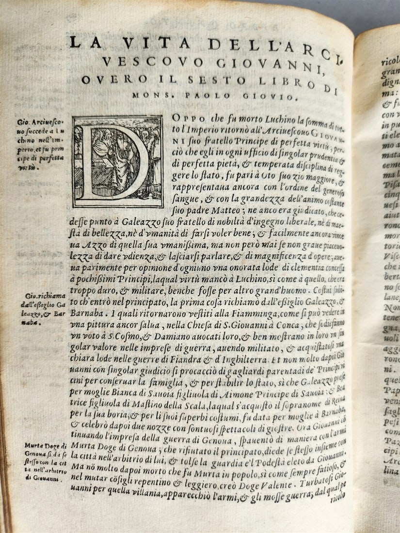 1561 Paolo GIOVIO LIVES of NINETEEN ILLISTRIOUS MEN antique 16th CENTURY - 8