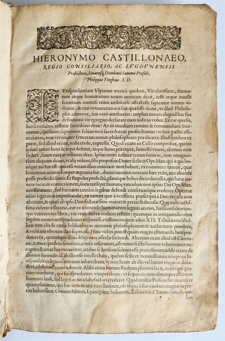 1582 LAW BOOK by CLARO GIULIO antique VELLUM BOUND FOLIO 16th CENTURY - 4