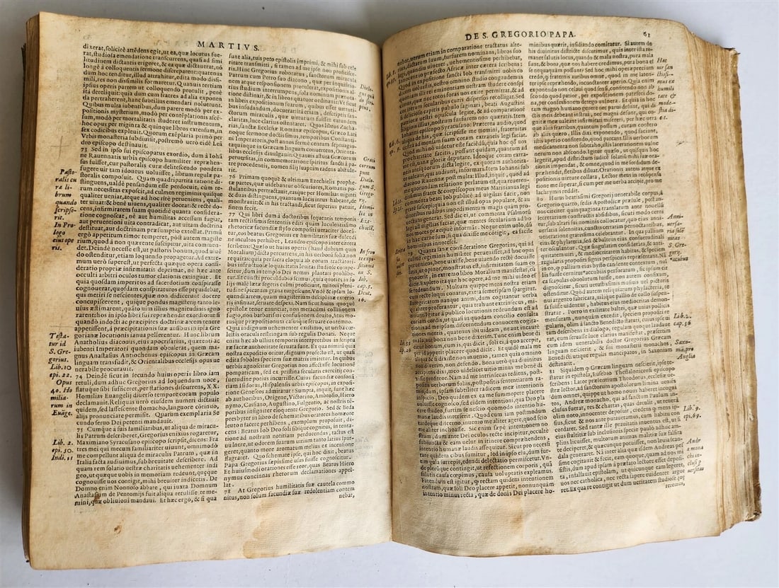 1581 LIVES of SAINTS antique VELLUM FOLIO De vitis sanctorum ab Aloysio Lipomano - 7