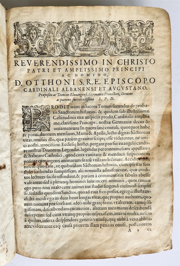 1581 LIVES of SAINTS antique VELLUM FOLIO De vitis sanctorum ab Aloysio Lipomano - 9