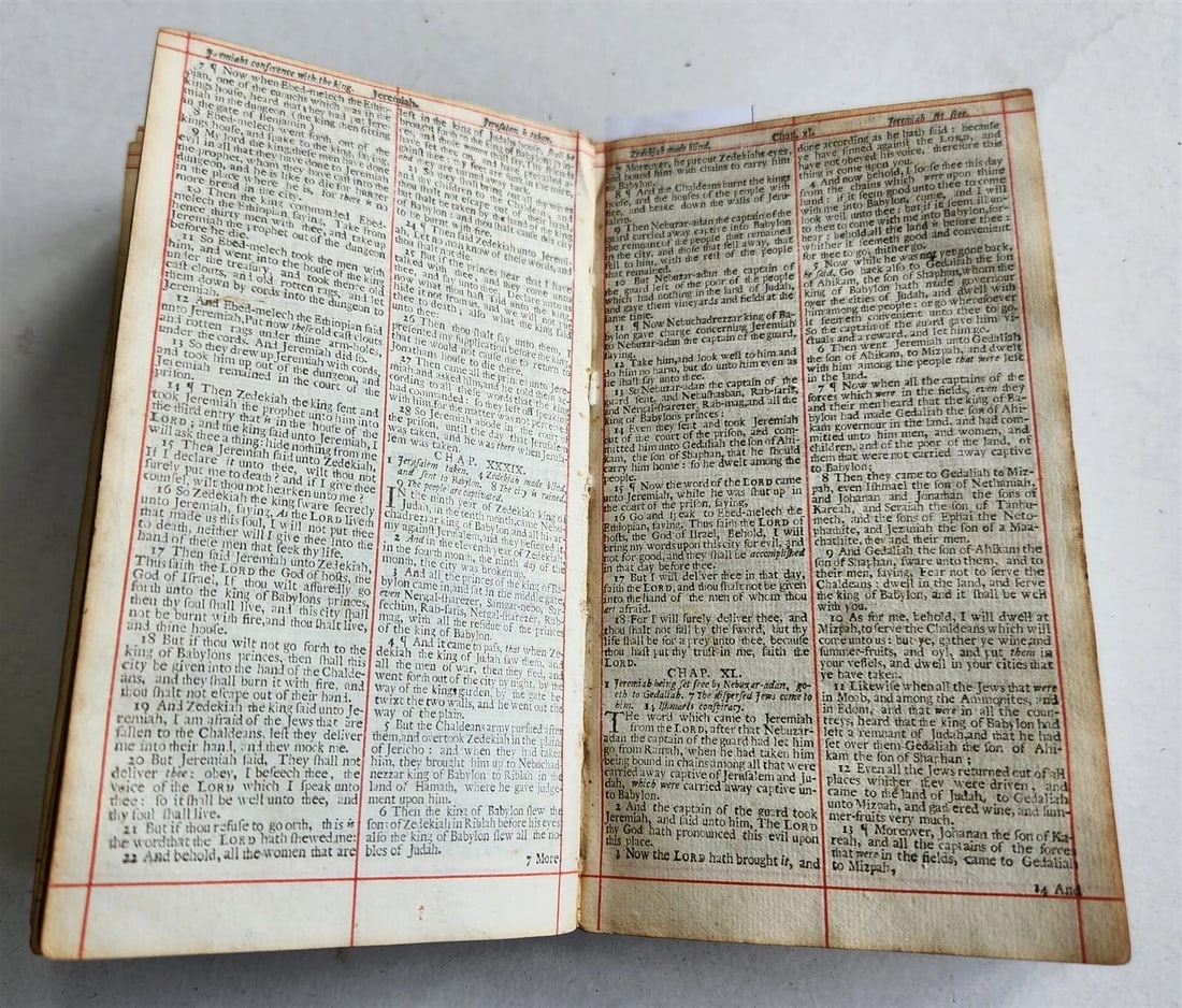 1681 BIBLE in ENGLISH antique FINE ORIGINAL BINDING Old & New Testament - 7