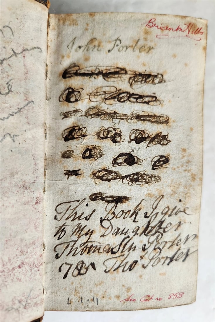 1697 BIBLE in ENGLISH OLD & NEW TESTAMENT antique w/ SILVER DECORATIONS & CLASPS - 8