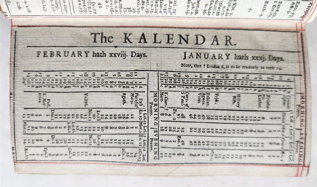 1697 BIBLE in ENGLISH OLD & NEW TESTAMENT antique w/ SILVER DECORATIONS & CLASPS - 9