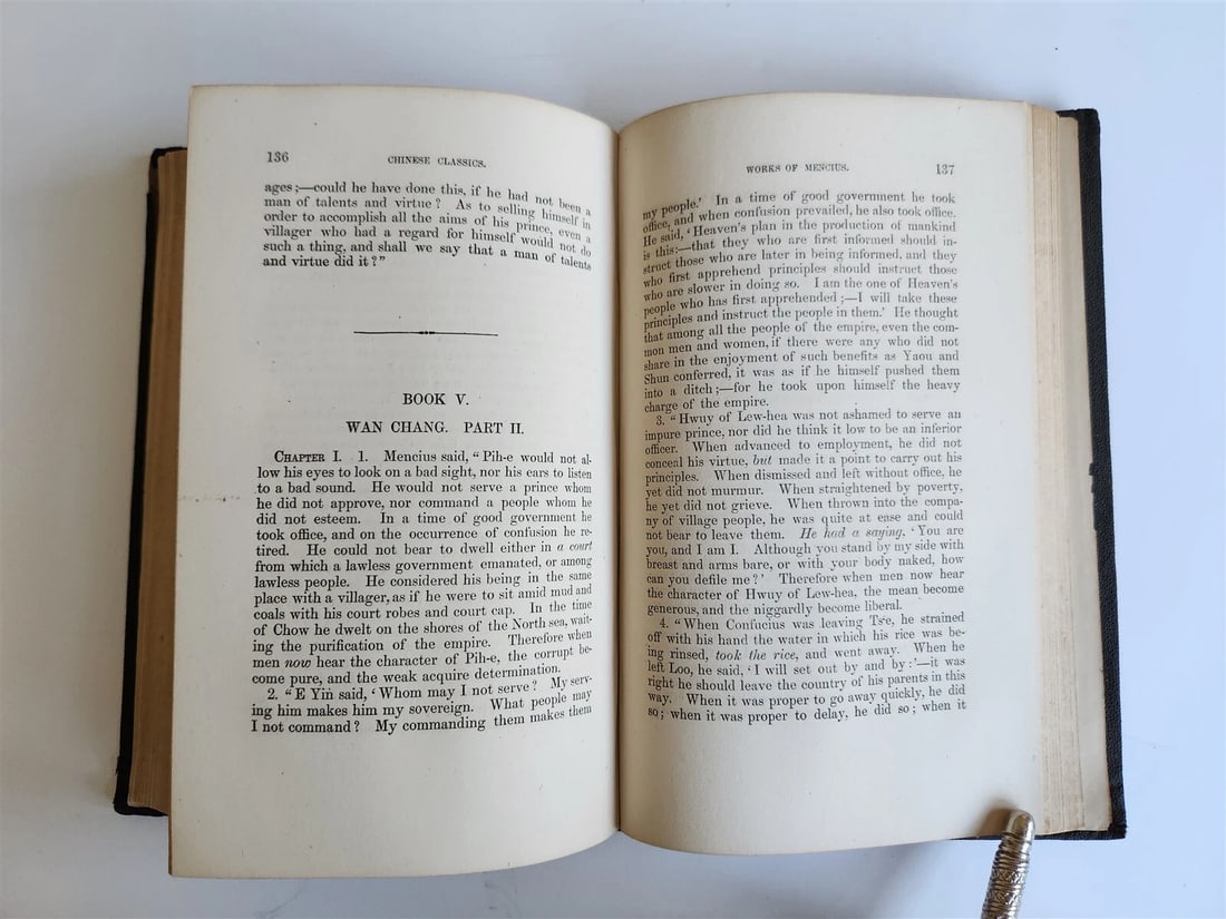 1866 CHINESE CLASSICS CONFUCIUS antique AMERICAN PRINTING Worcester MA - 6
