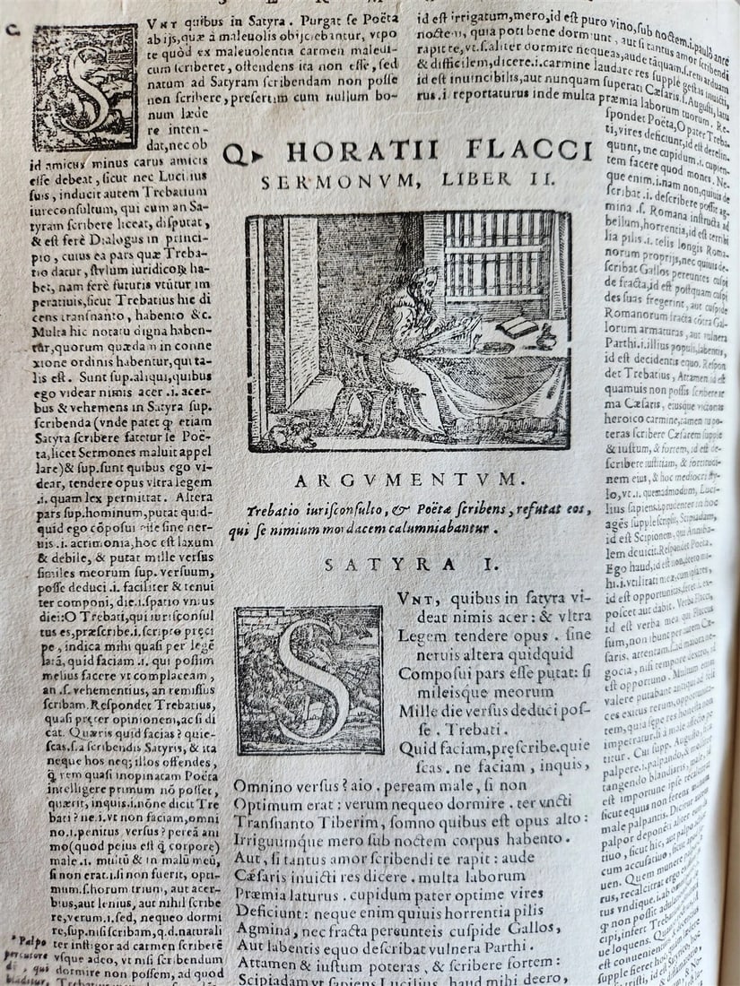 1576 HORACE POETRY antique 16th century folio ILLUSTRATED - 10