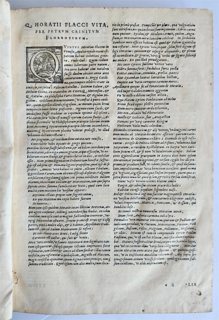1576 HORACE POETRY antique 16th century folio ILLUSTRATED - 6