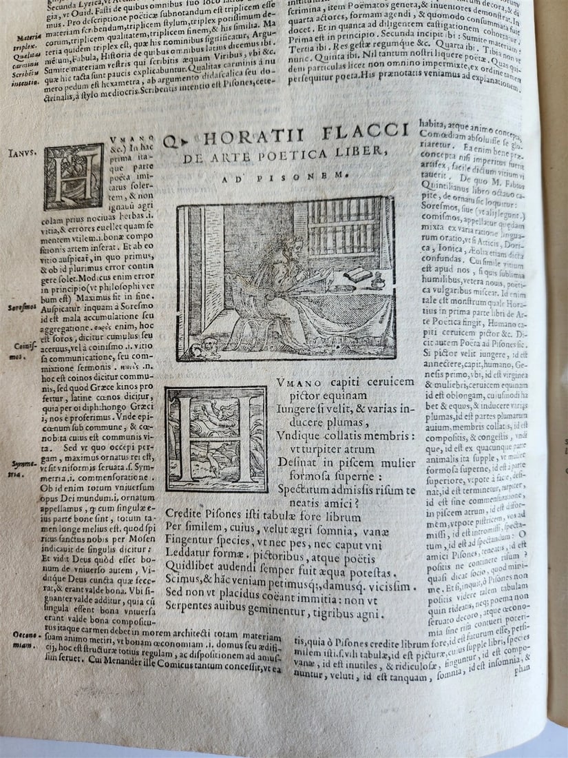 1576 HORACE POETRY antique 16th century folio ILLUSTRATED - 7