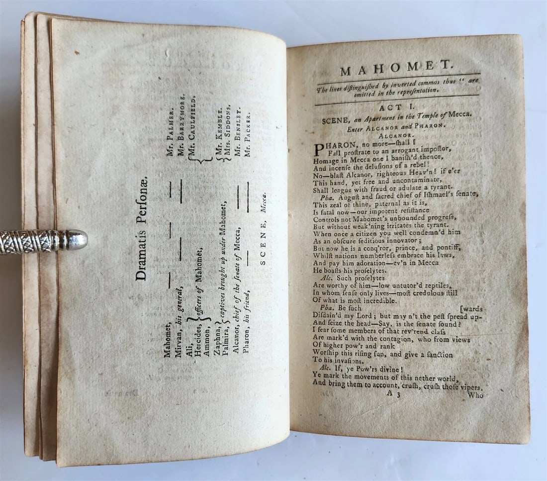 1796 MAHOMET the IMPOSTOR A TRAGEDY antique in ENGLISH - 6