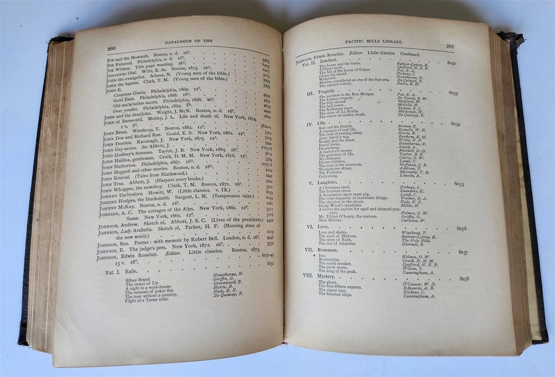 1876 CATALOGUE of the PACIFIC MILLS LIBRARY antique AMERICANA scarce - 4