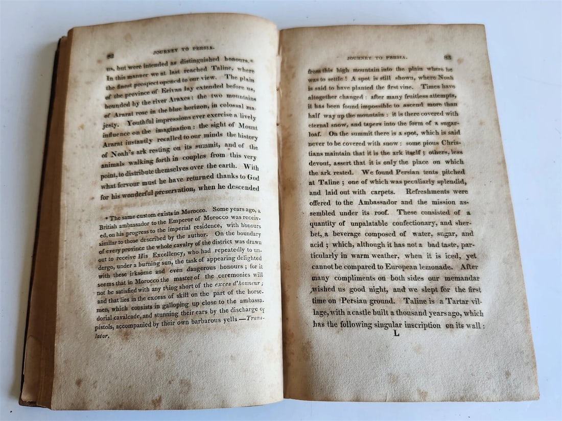 1820 NARRATIVE of JOURNEY to PERSIA in suite of IMPERIAL RUSSIAN EMBASSY antique - 4