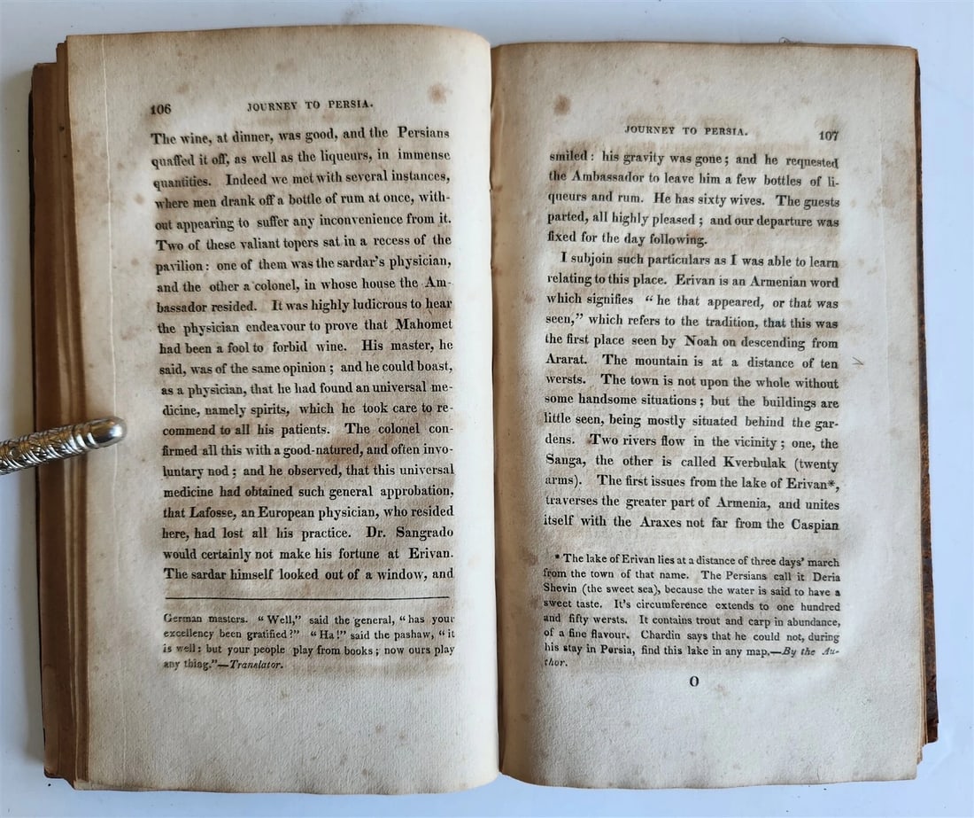 1820 NARRATIVE of JOURNEY to PERSIA in suite of IMPERIAL RUSSIAN EMBASSY antique - 5