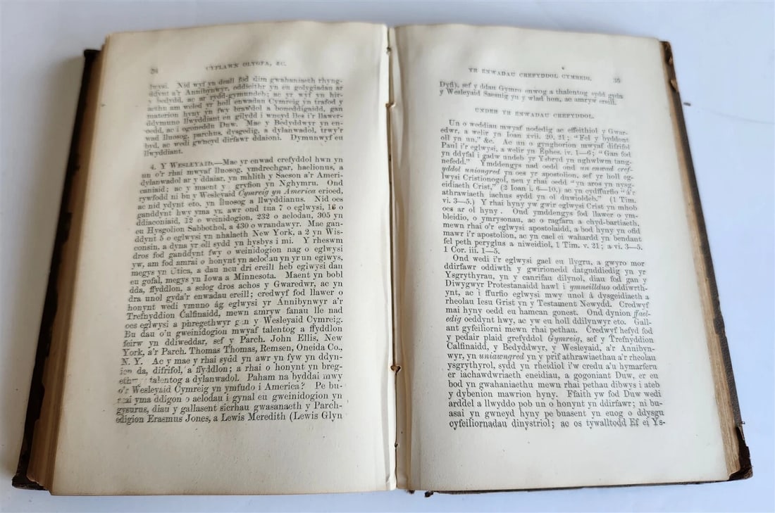 1872 HISTORY of WELSH in AMERICA antique HANES CYMRY AMERICANA - 5