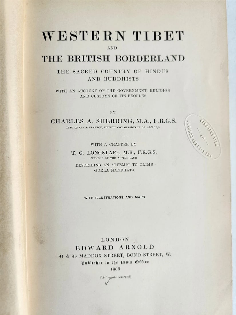 1906 WESTERN TIBET AND BRITISH BORDERLAND antique ILLUSTRATED - 3