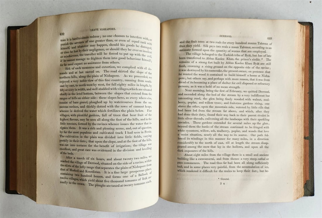 1825 NARRATIVE of a JORNEY INTO KHORSAN in the years 1821 & 1822 antique w/ MAP - 6