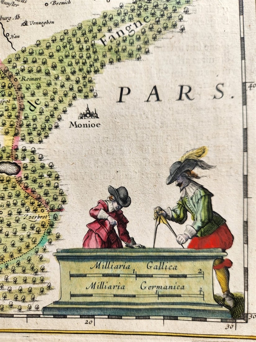 1640 MAP of LIMBURG NETHERLANDS by WILLEM BLAEU antique AUTHENTIC hand colored - 2