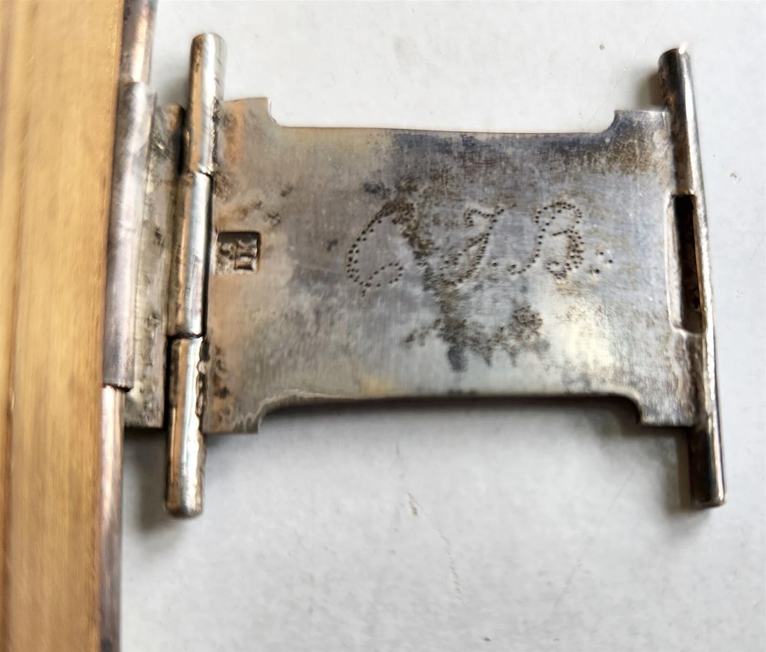 1843 DUTCH CHURCH BOOK antique w/ SILVER EDGES & CLASPS - 9