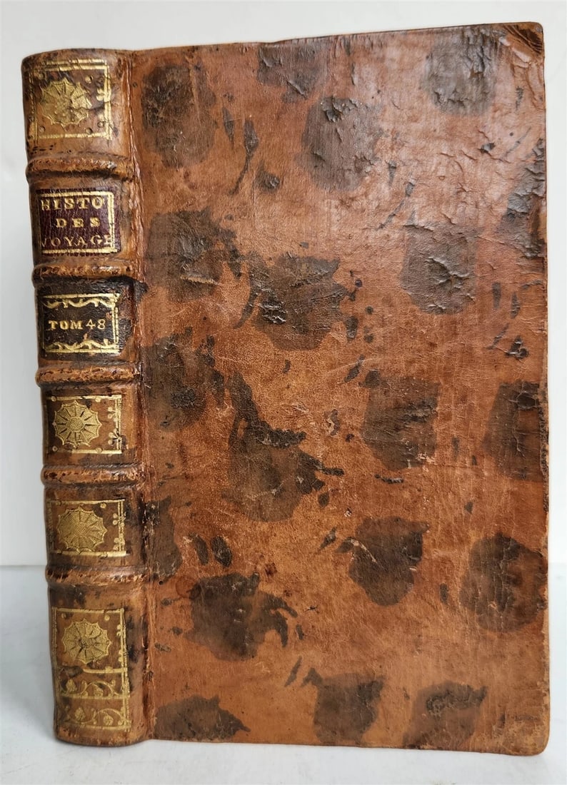 1754 HISTOIRE des VOYAGES illustrated MEXICO TRAVELS vol. 48 antique - 4