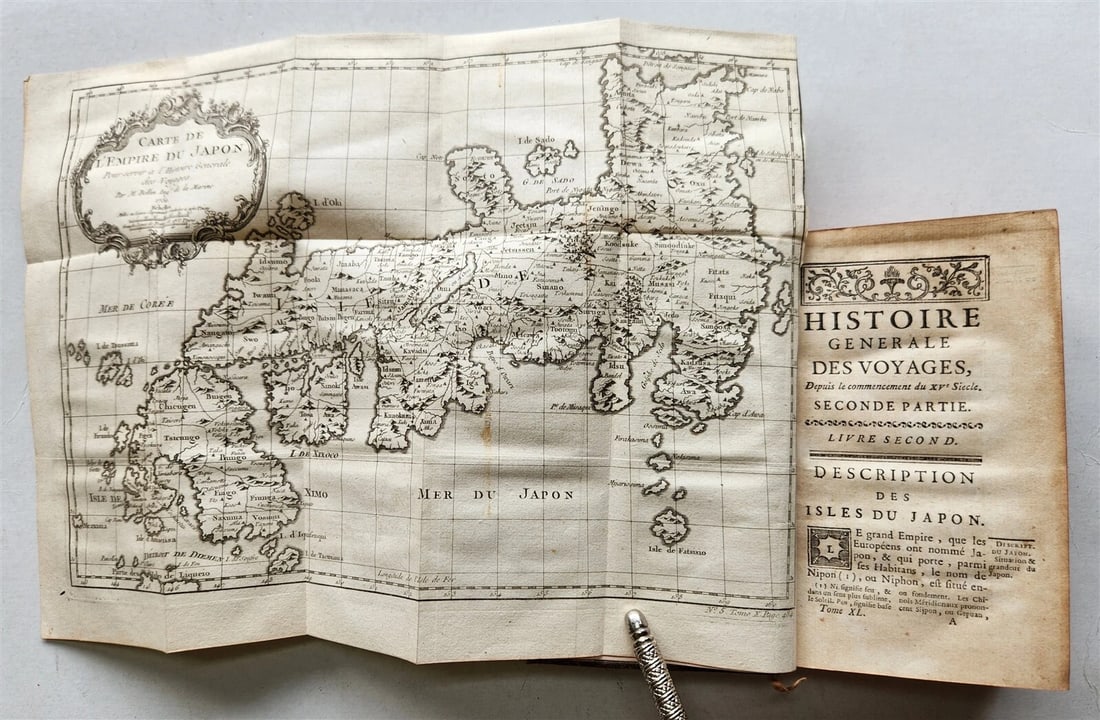 1752 HISTOIRE des VOYAGES illustrated TRAVELS to JAPAN vol. 40 antique: Title: 1752 HISTOIRE des VOYAGES illustrated TRAVELS to JAPAN vol. 40 antique Description: HISTOIRE GENERALE des VOYAGES ou NOUVELLE COLLECTION de toutes les relations de voïages par mer et par t